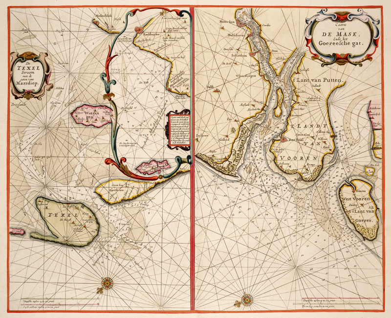 Texel Marsdiep, Maasmonding en Goereesche Gat 1660 Goos